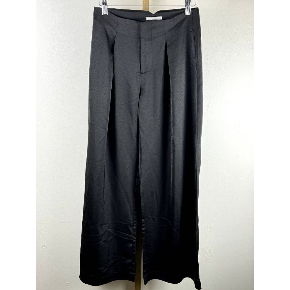 NWT Sage the Label "The Roxbury" Wide-Leg, High-Waisted Dress Pants Sz S / black